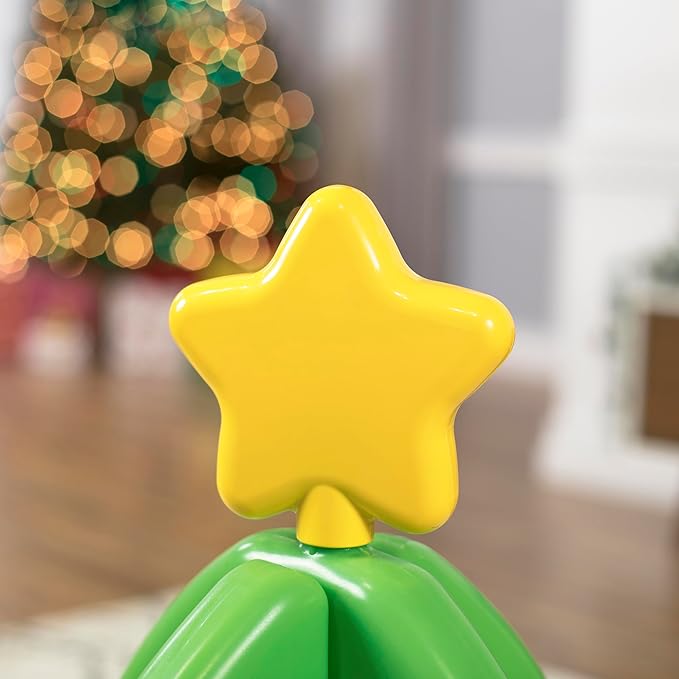 Step2 My First Christmas Tree, Kids Interactive Holiday Tree Toy, 12 Colorful Plastic Ornaments to Decorate, Mini Train Set Circles the Skirt, Made of Durable Plastic, For Toddlers 1.5+ Years Old