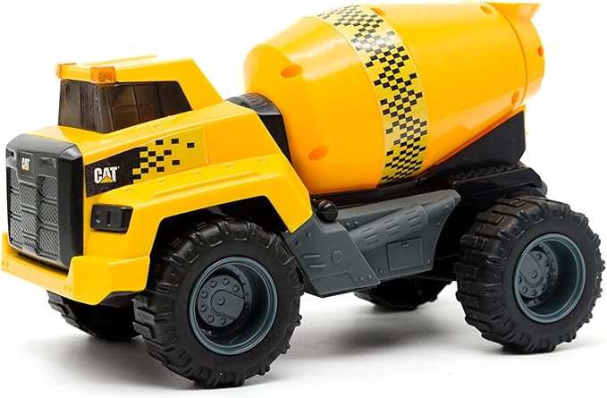CAT Construction Toys, 11.5" Power Haulers 2.0 Cement Mixer, Lights and Sounds, Ages 3 and up