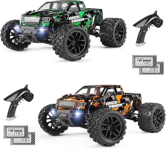 HAIBOXING 1/18 Scale RC Monster Truck 18859, Hobby Grade 4X4 Off-Road Truck Max Speed 36km/h, RC Cars for Adults and Kids Play Simultaneously Without Signal Interference, Two Batties for Each RC Car