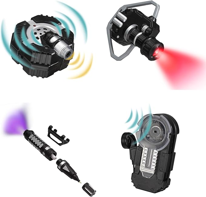 MUKIKIM SpyX/Micro Gear Set + Lazer Trap Alarm - 4 Must-Have Spy Tools Attached to an Adjustable Belt + Invisible LED Beam Barrier & Alarm! Jr Spy Fan Favorite & Perfect for Your Spy Gear Collection!