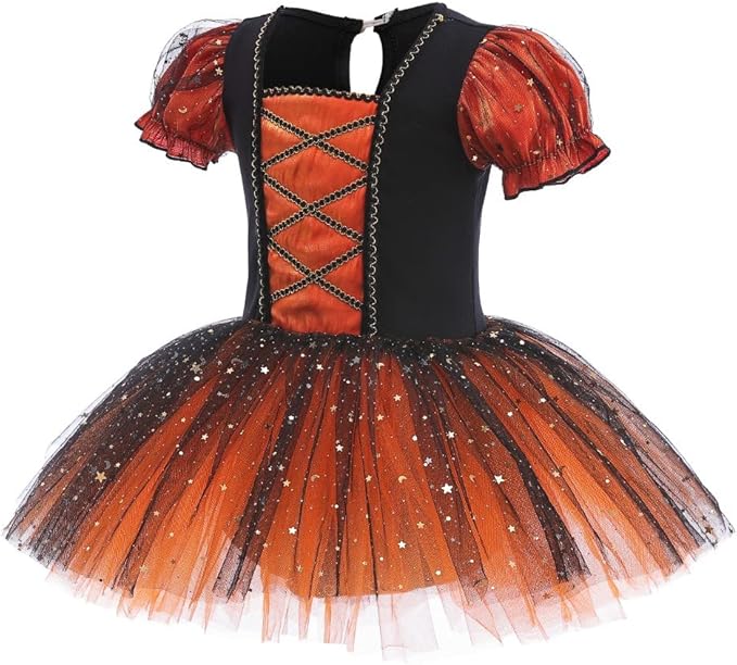 DYMCII Baby Girls Princess Ballet Dress Short Sleeve Leotards Skirted Tutu Dancewear Halloween Christmas Party Fancy Costume