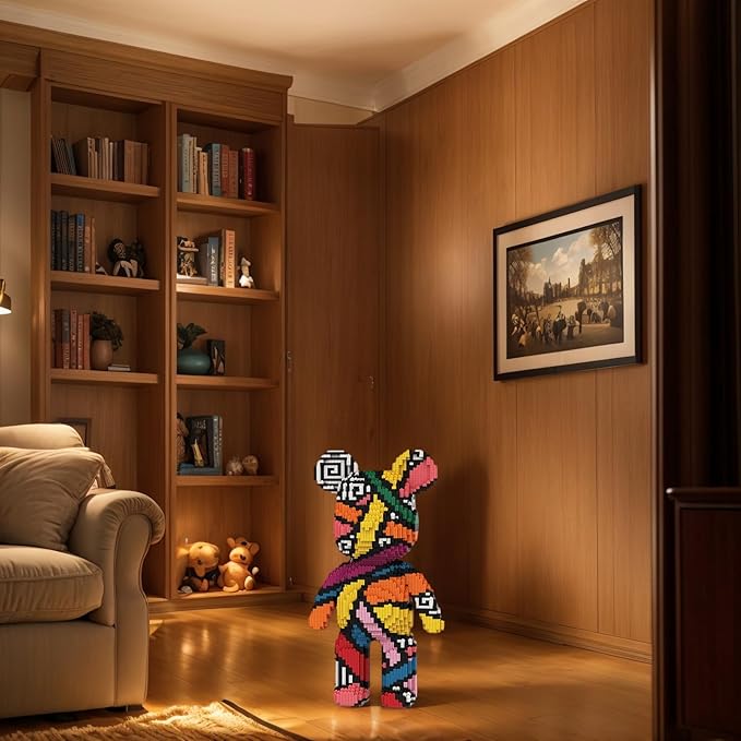 Bear Micro Mini Building Block Sets for Adults, No Compatible with Lego, Building Toys for Home & Office Decor, MOC 3D Creative Model Gifts for Christmas