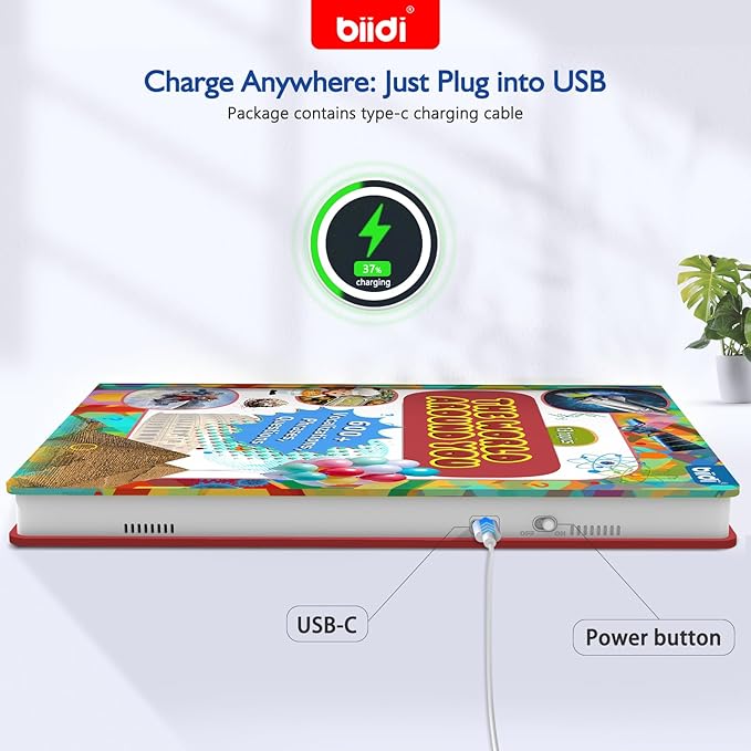 English Words Talking Book for Kids Interactive Activity for Toddler Age 3-5,600+ Sound,Electronic English Learning Travel Toy Birthday Gifts for Boys and Girls,Autism Sensory Toy Sound Book