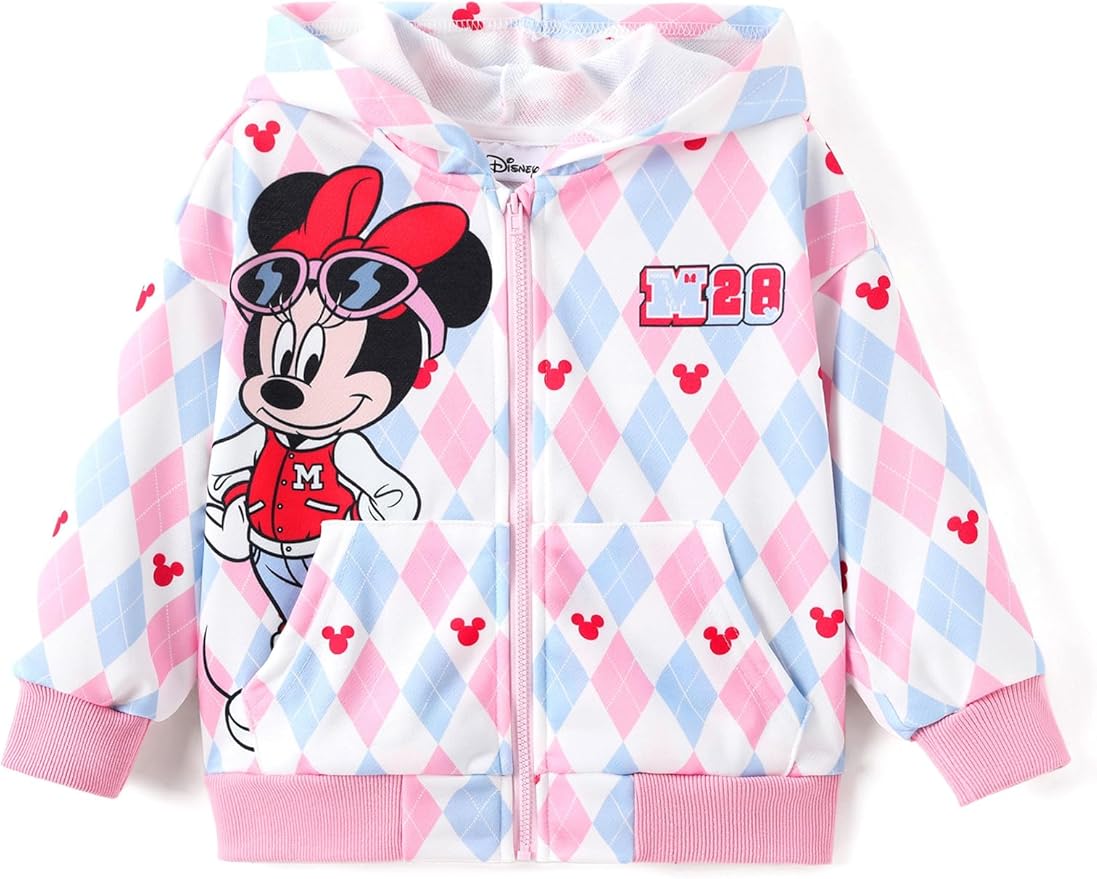 Disney Frozen Stitch Princess Minnie Mickey Spiderman Girls/Boys Zip Up Hoodie Fall Zipper Sweatshirt Jacket Toddler-Big Kid