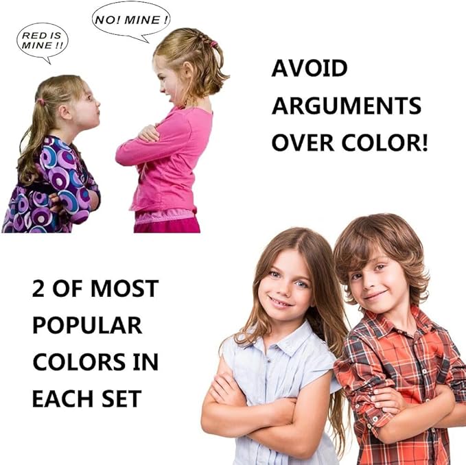 ADJOY Kids Superhero Capes and Masks 24 Sets Pack with Large Stickers - Superhero Themed Birthday Party Capes