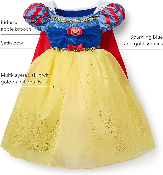 DISNEY STORE Official Princess Halloween Costume for Kids - Disney Princess Dresses - Dress up Clothes for Pretend Play