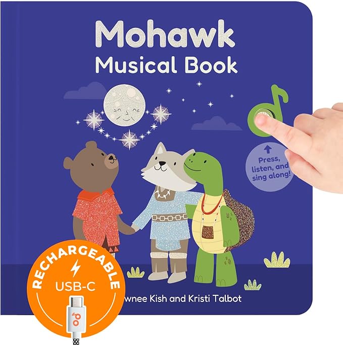 Calis Books Bilingual Nursery Rhymes Sound Book Babies and Toddlers. Interactive Musical Book for Children 1-3 and 2-4 (Mohawk Nursery Rhymes)