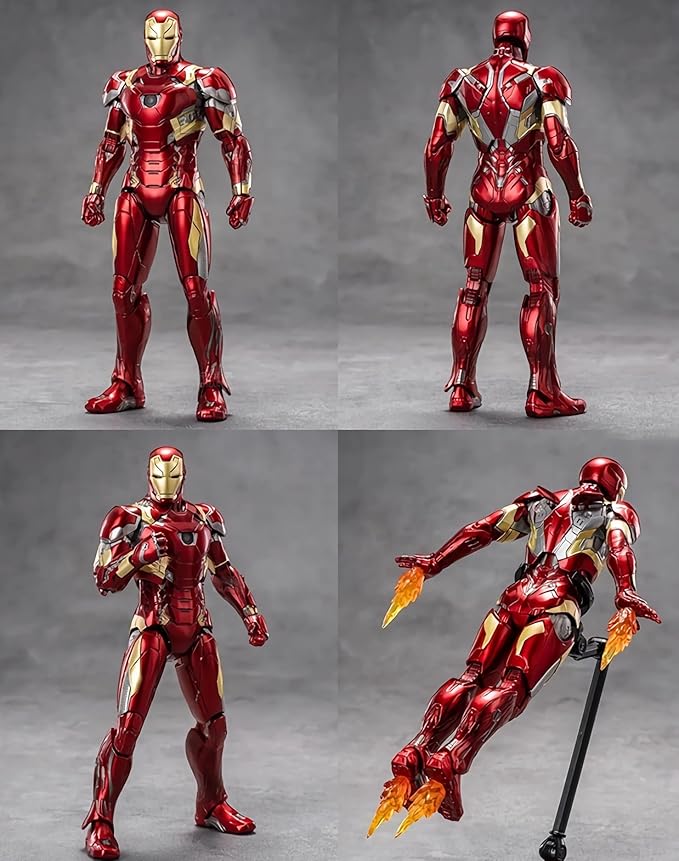 7 Inch MK46Ironman(1/10 Scale) Action Figure with Lots of Accessories,Exquisite Painting Collectible Toy