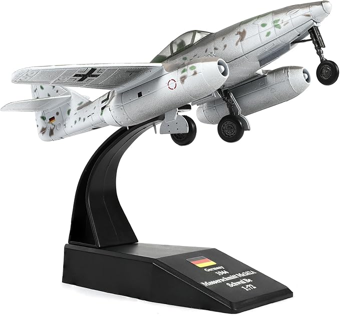 1/72 Scale Me-262a Schwalbe Corsair Fighter Model Pre-Build World War II Stormbird Vintage Warplane Diecast Aircraft Military Display for Display Collection or Gift