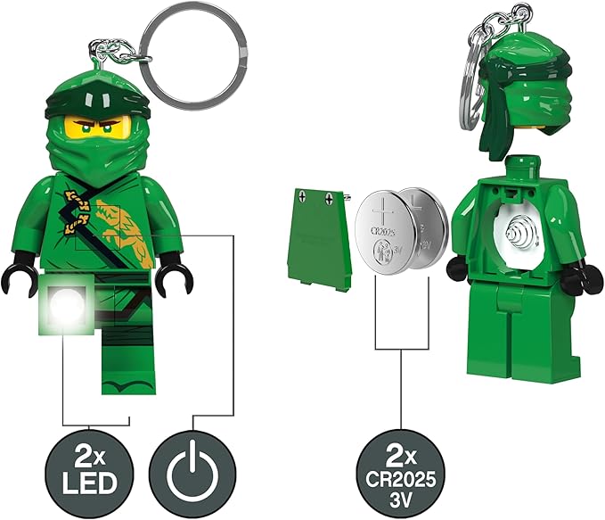 LEGO Ninjago Large 3 Inch Tall Figure Keychain Light - Lloyd (KE150H)