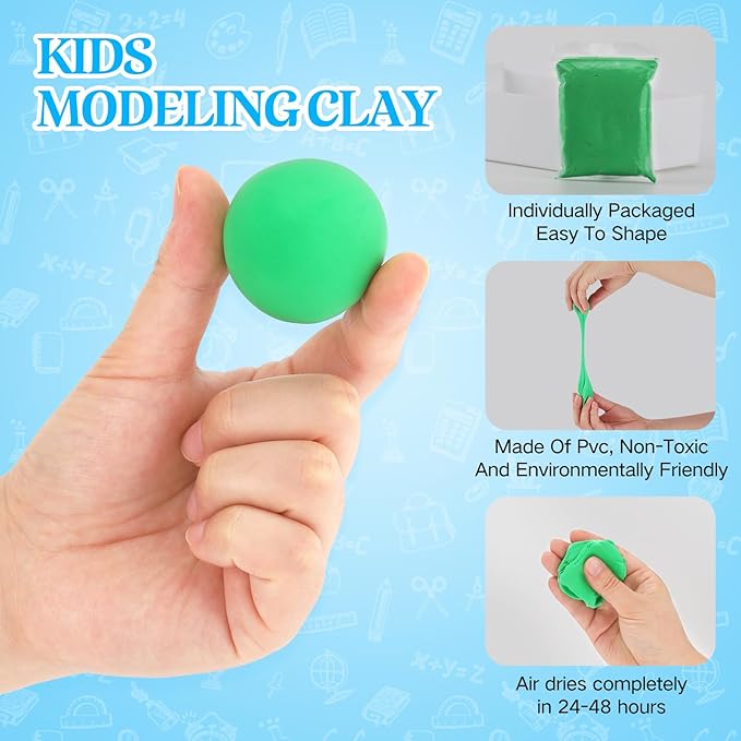 1.1LB Foam Clay, Air Dry Clay for Adults, White Air Dry Ultra Light Clay, Non-Toxic, Non-Sticky, Ideal Gift for Boys and Girls