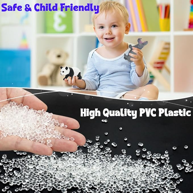 24Pcs Safari & Zoo Animals Figures, Realistic Plastic Animal Toys Set for Kids 1 2 3, Lion, Elephant, Perfect for Play, Education, Baby Shower Decor,Party Supplies Cake Topper