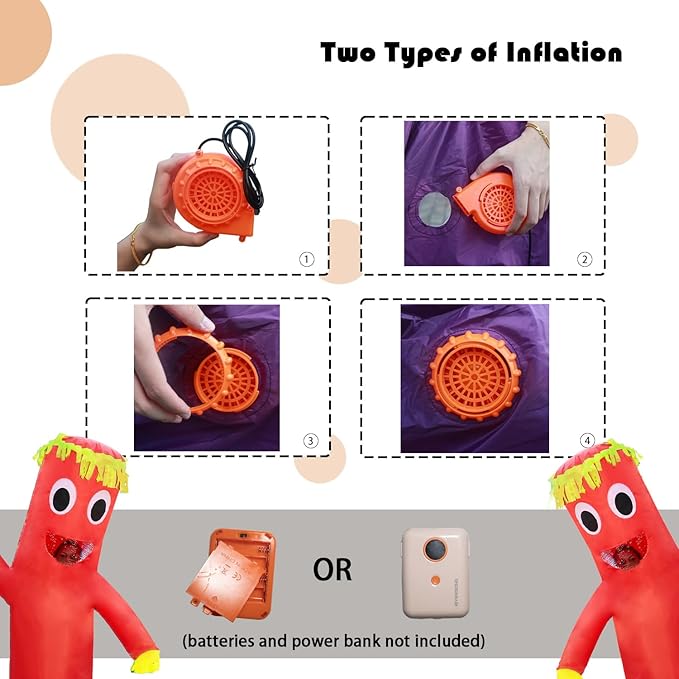 Inflatable Tube Man Costume,Inflatable Costumes for Adult,Wacky Wavy Arm Guy Funny Halloween Costume for Adults