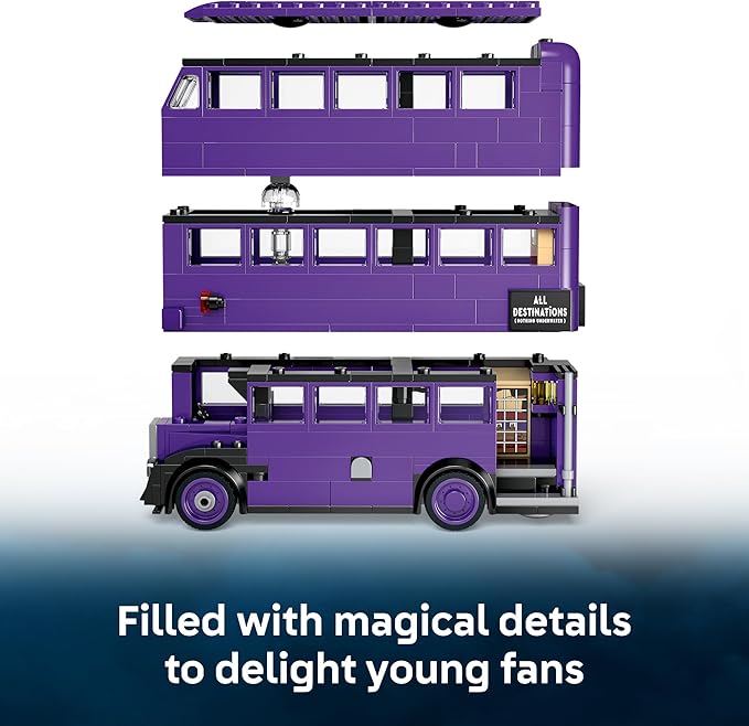 LEGO Harry Potter Knight Bus Adventure - Building Toy for Kids, Boys, and Girls, Ages 8+ - Iconic Bus from Harry Potter and The Prisoner of Azkaban - with 5 Minifigures - Birthday Gift Idea - 76446