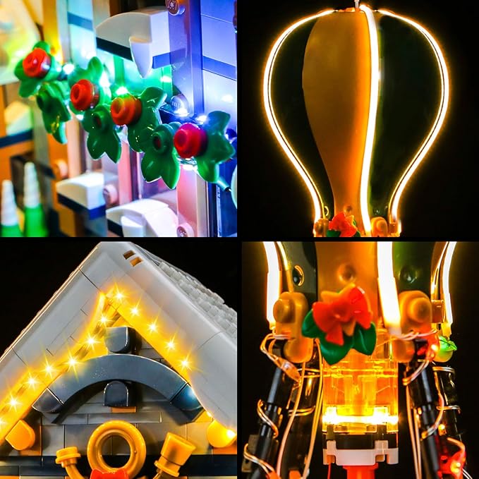 BrickBling LED Light Compatible with Lego Santa's Post Office, Christmas Décor Lights Compatible with Lego 10339, Holiday Lighting Kit-Not Included The Model (RC Version Light)