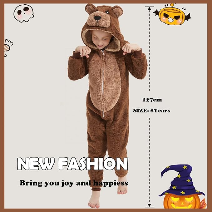 SWEETXIN Unise Kids Jumpsuit Cosplay Onesie One Piece Suit for Girls Boys Halloween Character Costume Dress Up Party