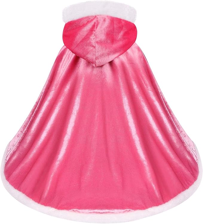 Girls Dress Up Hodded Cape Toddler Costume for Princess Cloaks