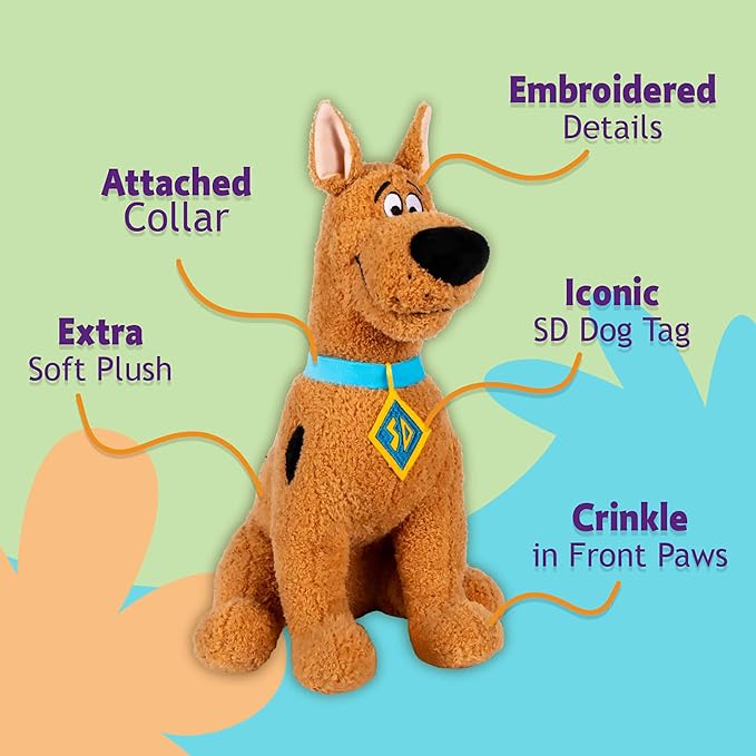 KIDS PREFERRED Warner Bros. Scooby-Doo Cuteeze Extra Soft Plush Stuffed Animal Toy for Baby and Toddler Boys and Girls – 13 Inch Size