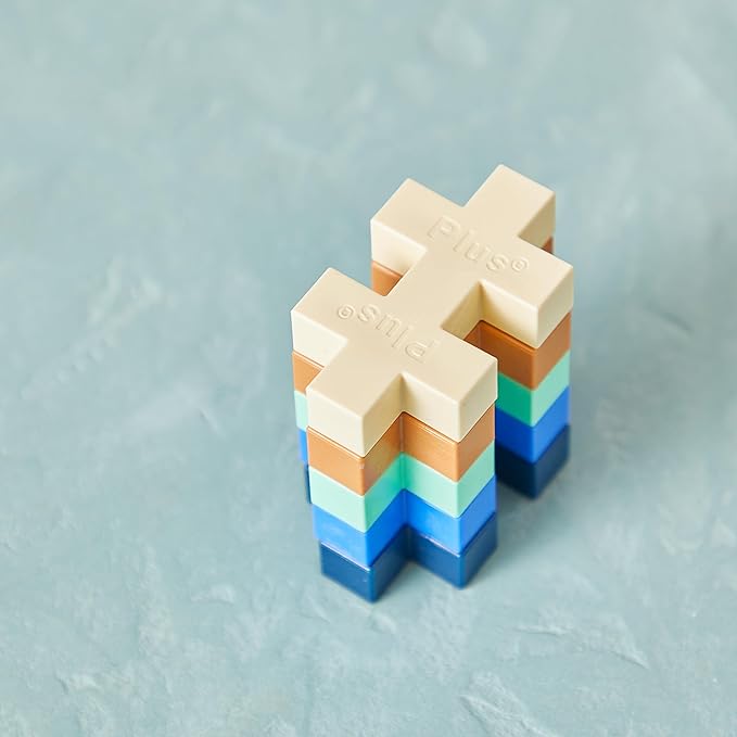 PLUS PLUS Big – 15 Piece Breeze Mix – Construction Building Stem/Steam Toy, Interlocking Large Puzzle Blocks for Toddlers and Preschool, Open Play Tube