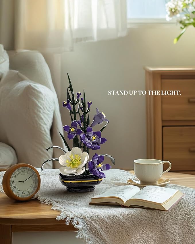 Nifeliz Gladiolus Flower Building Set, Botanical Flower Model Toy for Adults, Home and Office Table Décor, Nature-Inspired Gift for Plant Lovers (478 PCS, NF10332)