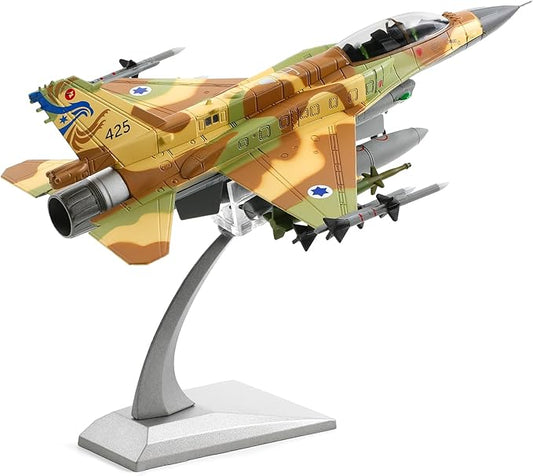 1/72 Scale F-16I Soufa Multirole Fighter Airplane Pre-Build Model Kits Finished Diecast Aircraft Metal Jet Model Display Collection or Gift (F-16I-Israel)