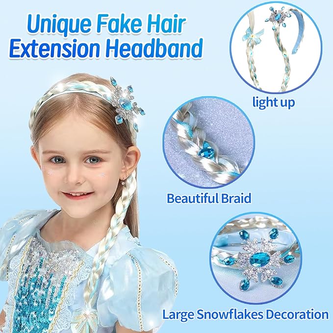 Princess Dress for Girls | Sparkly Cape & Crown | Ages 3-10 | Birthday, Halloween, Party Costume