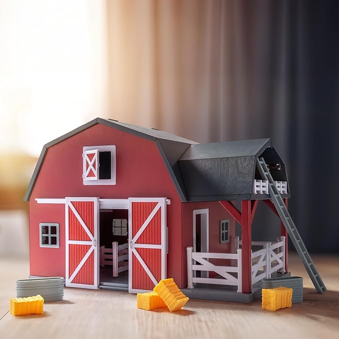 Terra by Battat – 20 Pieces Wooden Animal Barn Toy Set – Farm Animals & Play Fence – Pretend Play for Toddlers & 3+ Years – Educational Toys – Farmhouse Playset with Cute Animal Figures