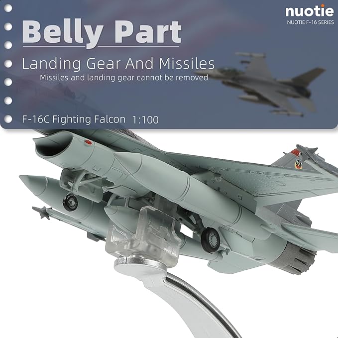 1/100 F-16C Fighting Falcon Fighter Model Metal DieCast Aircraft Jet Kit Fighter Plane Model Military Airplane for Collection and Gift