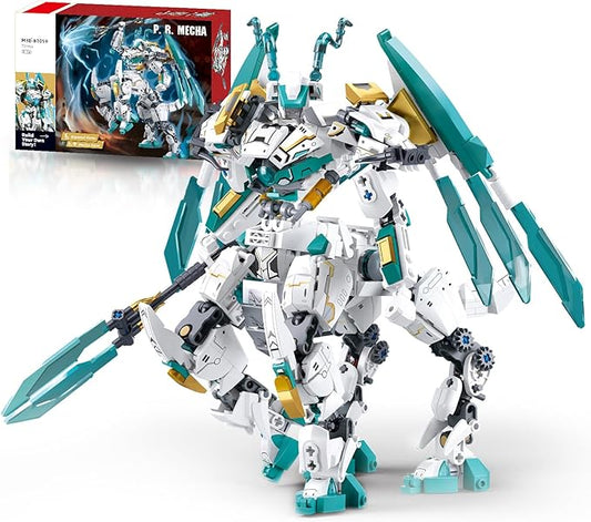 Mech Building Sets, 2 in 1 Transforming Dragon Warrior Building Toys for Adult and Kids Age 8 9 10 11 12, Compatible with Lego Mech Set, 731 PCS