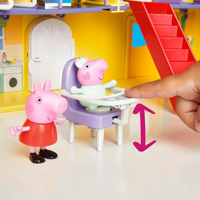 PEPPA PIG Peppa's Big Family House Playset with 3 Figures, 11 Accessories, 2025 Version with Baby Evie, Preschool Toys for Girls and Boys 3 and Up