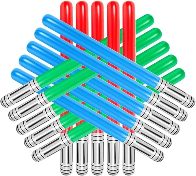 15PCS Inflatable lightsaber - Halloween/Christmas Party Bags Stocking Stuffers Favors Inflatable Swords for Star Wars Themed Party,Cosplay Party