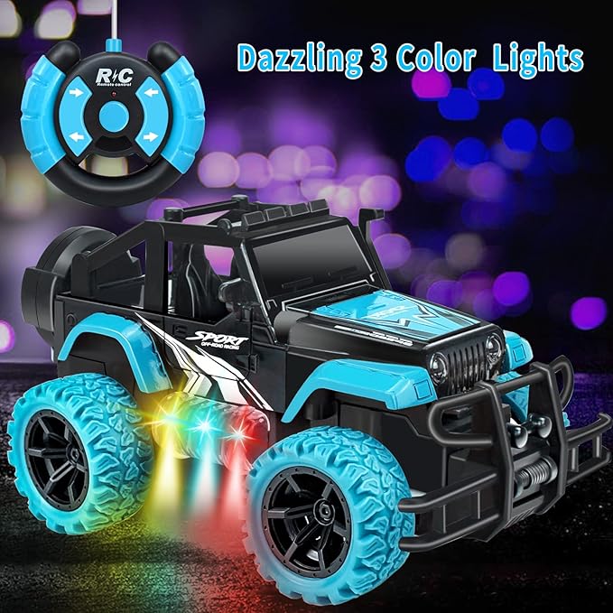 2 Pack Remote Control Car for Girls, Purple and Blue Rc Race Car Toy for Kids 3-5 6 7 8-12 Years