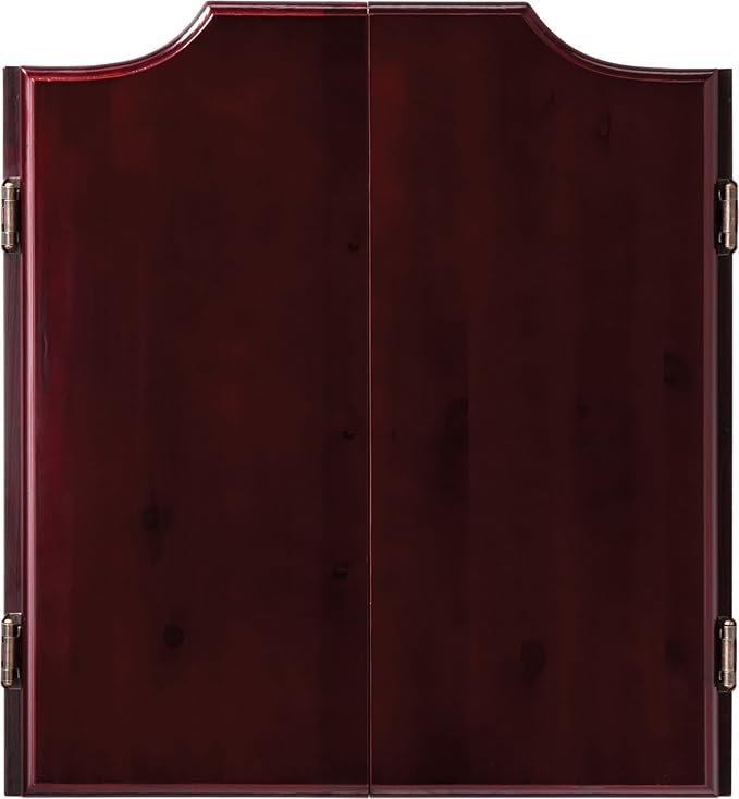 Viper Hudson All-in-One Dart Center: Classic Solid Wood Cabinet & Official Sisal/Bristle Dartboard Bundle with Steel-Tip Dart Set, Dry Erase Scoreboard & Out-Chart, Mahogany Finish