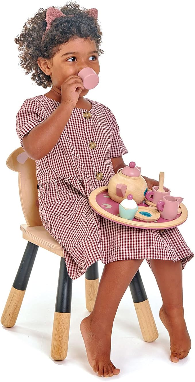 Tender Leaf Toys - Birdie Tea Set - Realistic Teapot, Cups and Treats for Pretend Afternoon Tea Party - Social, Creative, and Imaginative Development - Learning Role Play - Age 3+