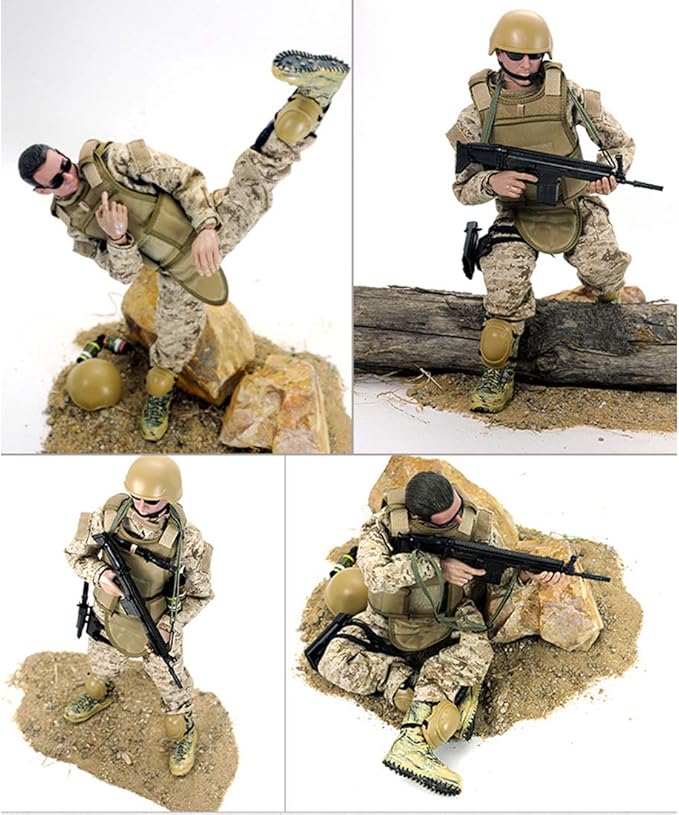 12 Inch Soldier Action Figure Model, 1/6 Realistic Army Military Navy Seal Model Set with Weapons and Accessories for Adults Military Lovers to Collect and Gift (Navy Seal Soldier)