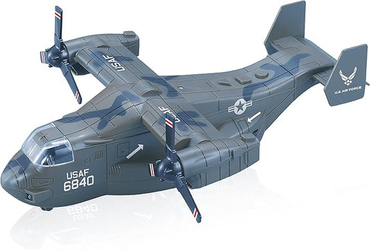 Lollipop United States Air Force Military Helicopter, V-22 Osprey Airplane, 1:72 Scale Aircraft Carrier Model, Battle/Rescue Helicopter Toy w/Sounds, 3+