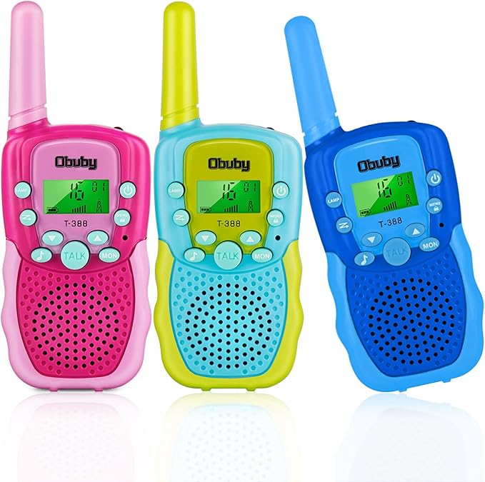Walkie Talkies for Kids - 22 Channels 2 Way Radio with Backlit LCD Flashlight, 3 KM Range, Gift Toys for Age 3 and Up, Boys and Girls, Outdoor, Hiking, Camping