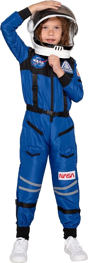 Spooktacular Creations Astronaut Costume with Helmet, Space Suit for Toddler, Kids Astronaut Halloween Costume for Cosplay