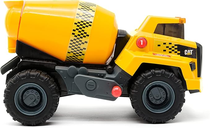 CAT Construction Toys, 11.5" Power Haulers 2.0 Cement Mixer, Lights and Sounds, Ages 3 and up