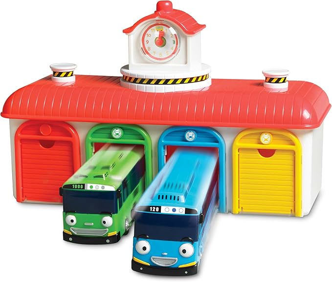 Tayo The Little Bus Central Garage Play Set - Action Play car Figure, Christmas and Birthday Gifts for Kids, The Most Popular Children's Cartoon Characters in Korea