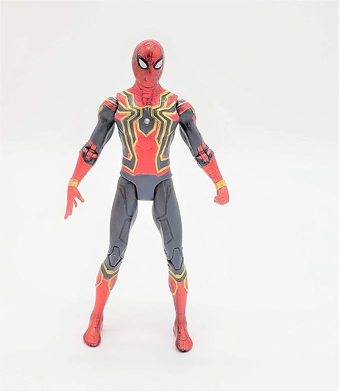 Premium SpiderMan Action Figure with LED in Iron Spider Costume