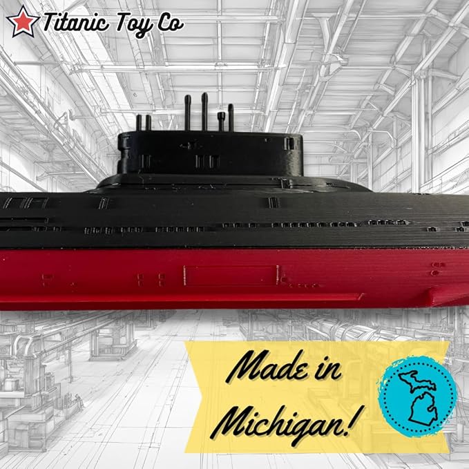 12” Tyhpoon Submarine Toy, Soviet Era Submarine Model, ColdWar submarine, Titanic Toy, Titanic Model, Titanic Toys For Kids, Toy boat, Toy Ship