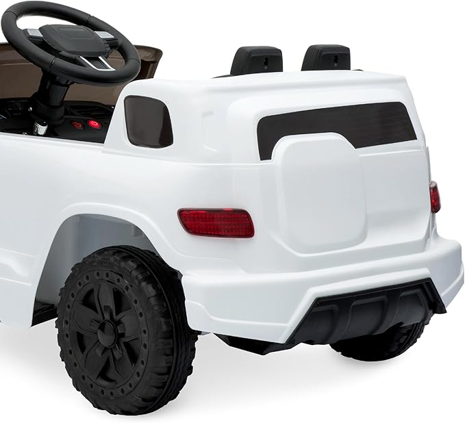 Best Choice Products Kids 6V Ride On Truck w/Parent Remote Control, 3 Speeds, LED Lights, White
