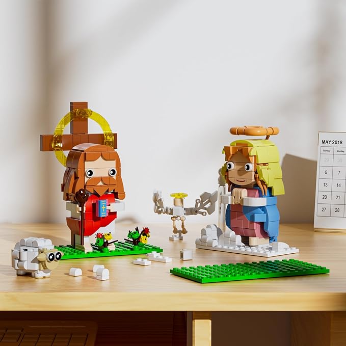 Jesus & Virgin Mary Building Set, Compatible with Lego Jesus Figures, Thanksgiving, Christmas, Easter Gift, Christian Gift for Kids Boys Girls 6+ (503 PCS)