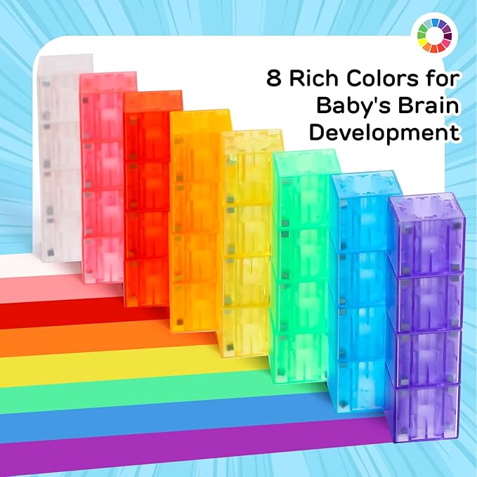 TOY Life 36PCS Magnetic Blocks for Kids Ages 4-8, Magnetic Building Blocks for Toddlers 3-5, Magnet Blocks, Magnetic Toys, Magnet Toys for Toddler, Kids Building Blocks, Toddler Building Toys for Kids