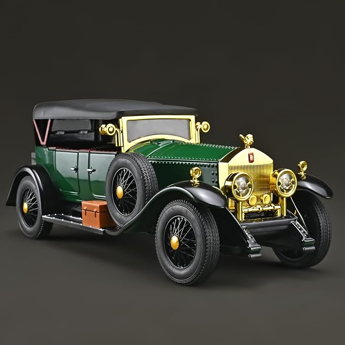 Model Car Kits Adults and Boys 1/24 Diecast Cars Phantom Generation Vintage Car Collectibles,Die Cast Metal Pull Back Cars with Lights and Sounds,Toy Cars for Boys Age 3-12（Green）