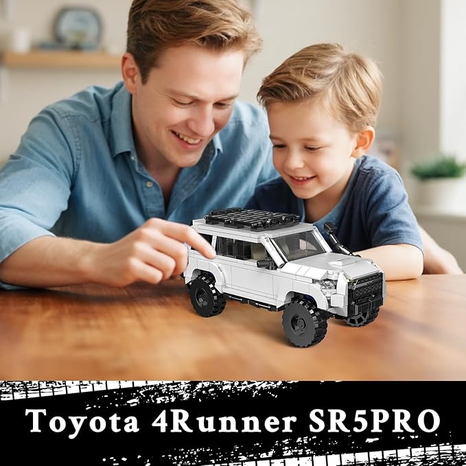 4Runner SUV SR5PRO Car Building with Container Display Box(540PCS) Adult Collectible Model Cars Kits to Build,Compatible with for Ages 8-16 Boys Kids Hobbyist&Collector