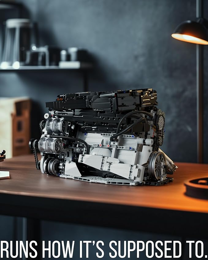 Nifeliz L6 Engine Building Set, Advanced Collector’s Engine Model Toy, Physical Science Educational Toy for Adults, Home or Office Display (2,820PCS, NF10316)