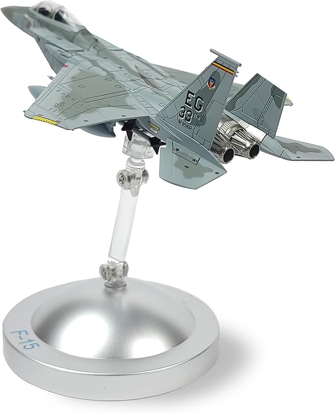 1/100 F-15C Eagle Metal Airplane Model Kits with Stand Gulf Spirit Diecast Alloy Fighter Model Jet Military Aircraft Collection for Adult Display or Gift