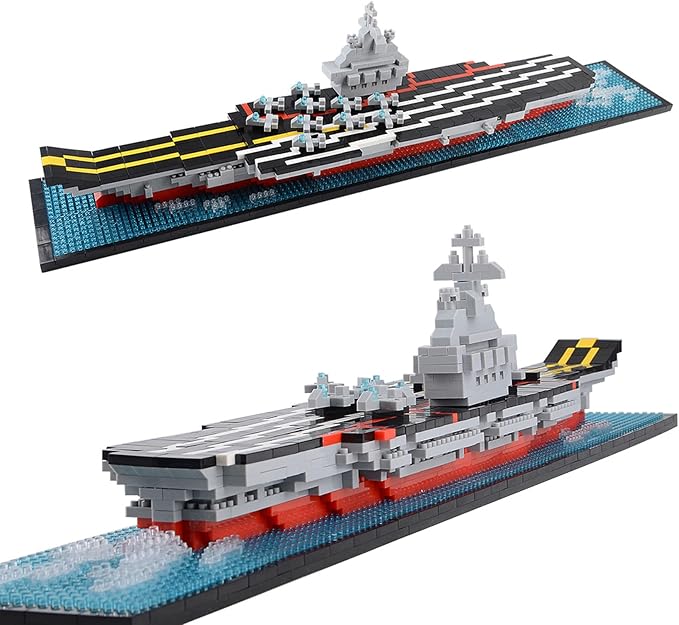 Building Blocks Set Aircraft Carrier Model Micro Mini Blocks 1300 Pieces Building Bricks